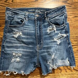 American Eagle Outfitters Ripped Blue Jean Shorts